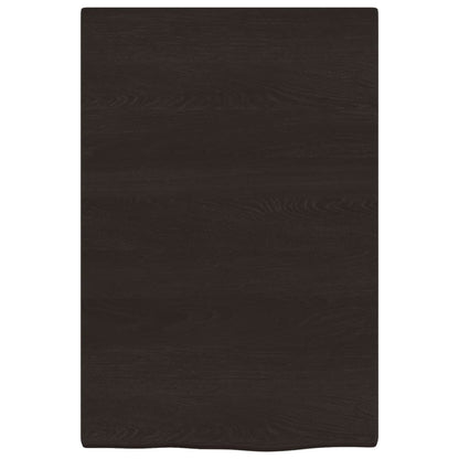vidaXL Wall Shelf Dark Brown 40x60x2 cm Treated Solid Wood Oak