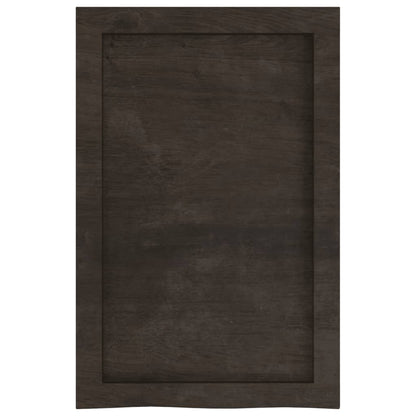 vidaXL Wall Shelf Dark Brown 40x60x(2-6) cm Treated Solid Wood Oak