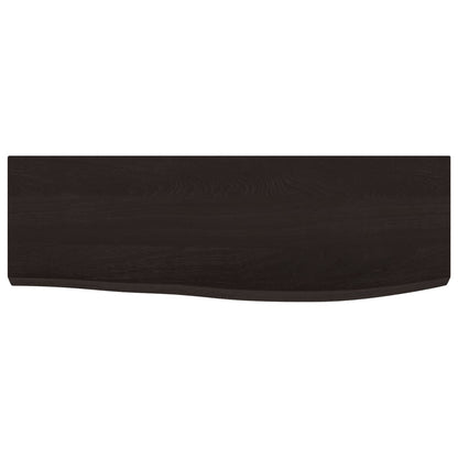 vidaXL Wall Shelf Dark Brown 60x20x4 cm Treated Solid Wood Oak