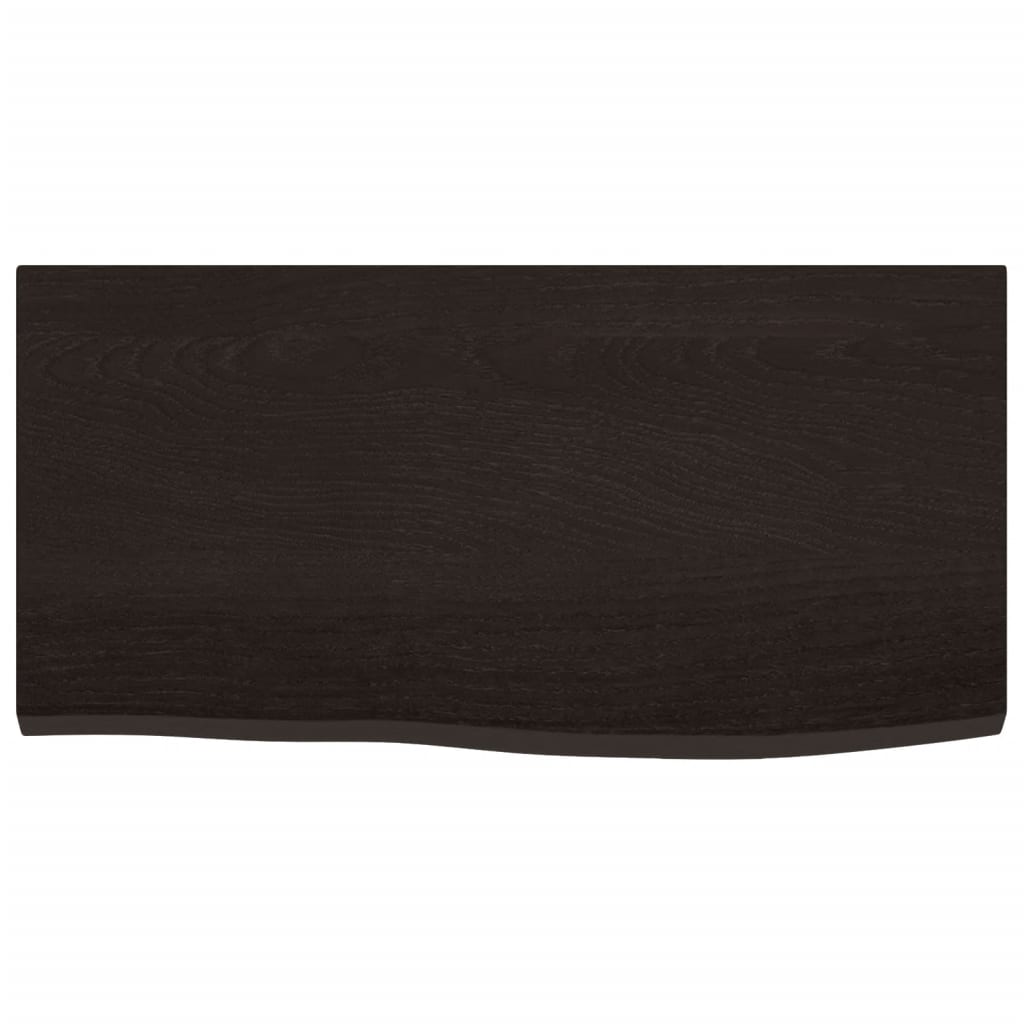 vidaXL Wall Shelf Dark Brown 60x30x2 cm Treated Solid Wood Oak