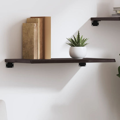 vidaXL Wall Shelf Dark Brown 60x40x2 cm Treated Solid Wood Oak