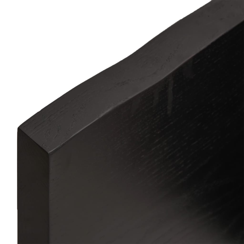 vidaXL Wall Shelf Dark Brown 60x40x(2-4) cm Treated Solid Wood Oak