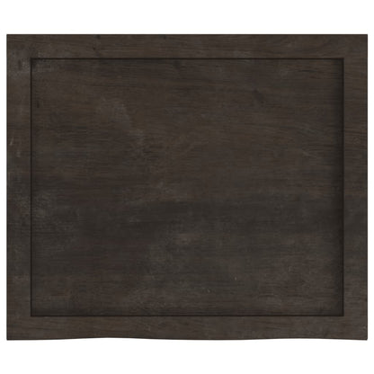 vidaXL Wall Shelf Dark Brown 60x50x(2-4) cm Treated Solid Wood Oak