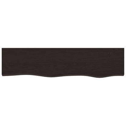 vidaXL Wall Shelf Dark Brown 80x20x2 cm Treated Solid Wood Oak