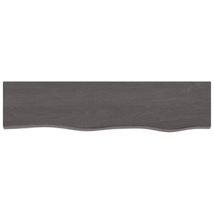 vidaXL Wall Shelf Dark Brown 80x20x4 cm Treated Solid Wood Oak