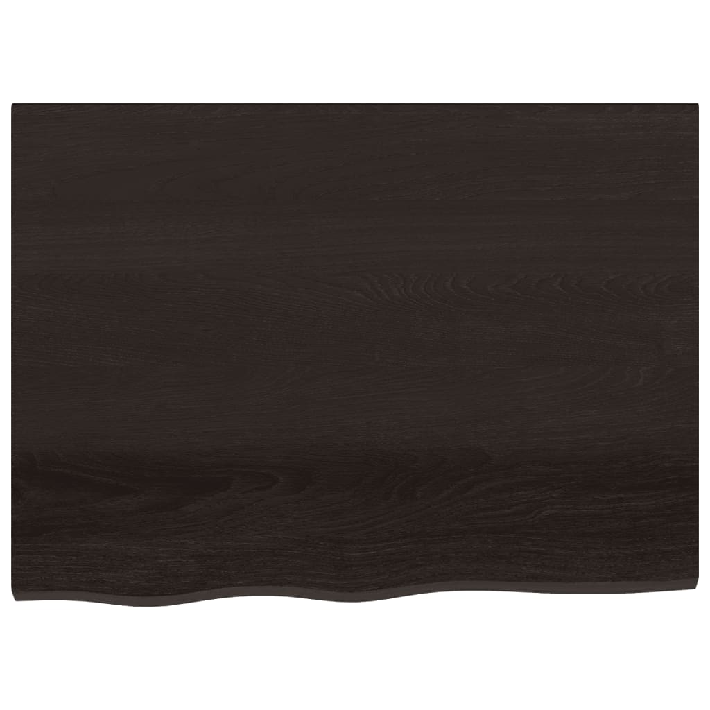vidaXL Wall Shelf Dark Brown 80x60x(2-4) cm Treated Solid Wood Oak