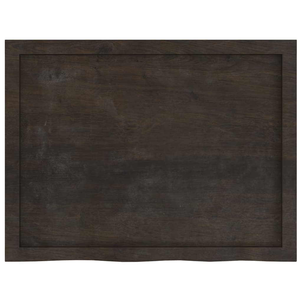 vidaXL Wall Shelf Dark Brown 80x60x(2-4) cm Treated Solid Wood Oak
