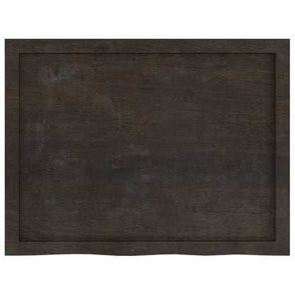 vidaXL Wall Shelf Dark Brown 80x60x(2-4) cm Treated Solid Wood Oak