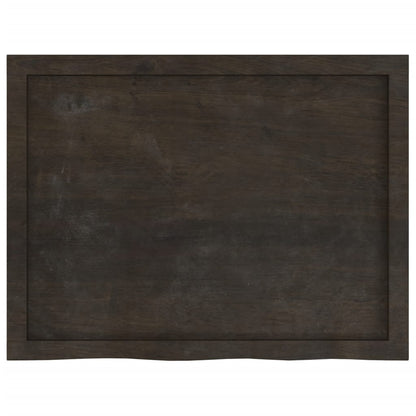 vidaXL Wall Shelf Dark Brown 80x60x(2-6) cm Treated Solid Wood Oak