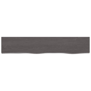 vidaXL Wall Shelf Dark Brown 100x20x4 cm Treated Solid Wood Oak