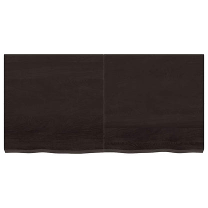 vidaXL Wall Shelf Dark Brown 120x60x(2-6) cm Treated Solid Wood Oak