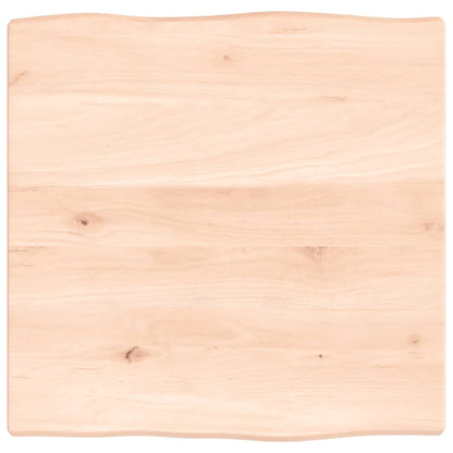 vidaXL Table Top 40x40x2 cm Untreated Solid Wood Oak Live Edge