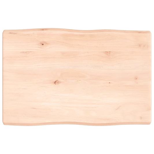 vidaXL Table Top 60x40x(2-4) cm Untreated Solid Wood Live Edge
