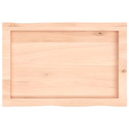 vidaXL Table Top 60x40x(2-4) cm Untreated Solid Wood Live Edge