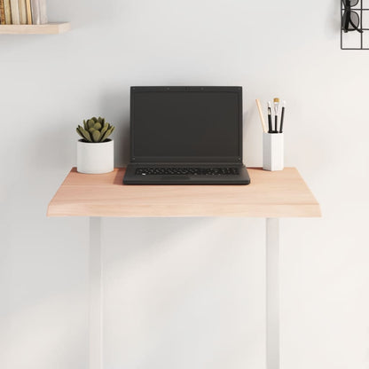 vidaXL Table Top 60x60x2 cm Untreated Solid Wood Oak Live Edge