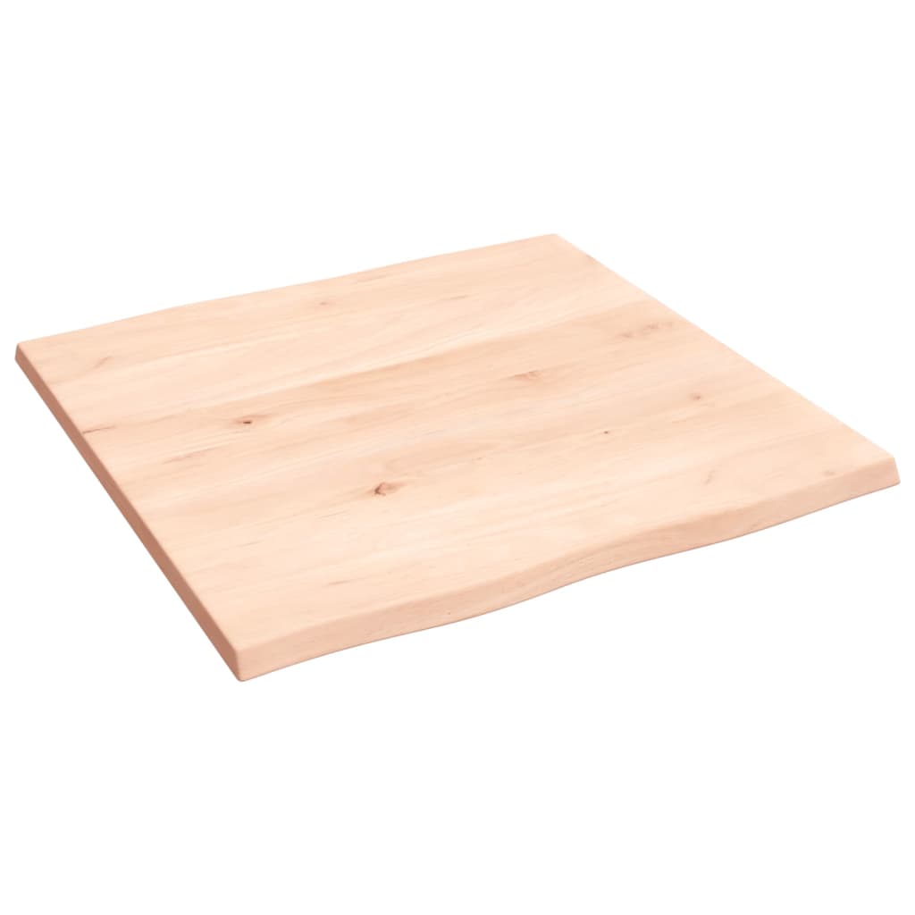 vidaXL Table Top 60x60x2 cm Untreated Solid Wood Oak Live Edge