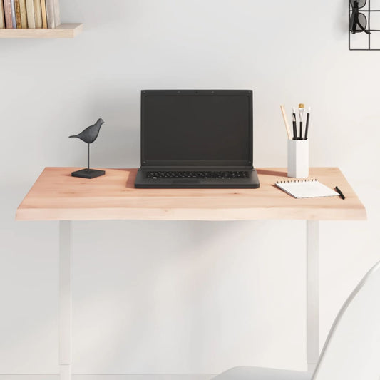 vidaXL Table Top 80x40x2 cm Untreated Solid Wood Oak Live Edge