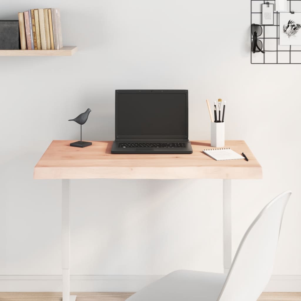 vidaXL Table Top 80x40x(2-6) cm Untreated Solid Wood Live Edge