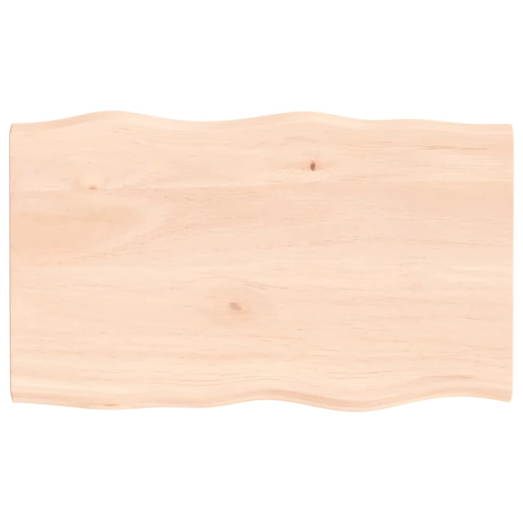 vidaXL Table Top 100x60x2 cm Untreated Solid Wood Oak Live Edge