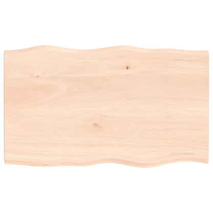 vidaXL Table Top 100x60x2 cm Untreated Solid Wood Oak Live Edge
