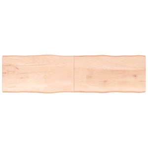 vidaXL Table Top 220x60x(2-4) cm Untreated Solid Wood Live Edge