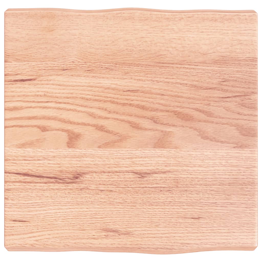 vidaXL Table Top Light Brown 40x40x(2-4) cm Treated Solid Wood Live Edge