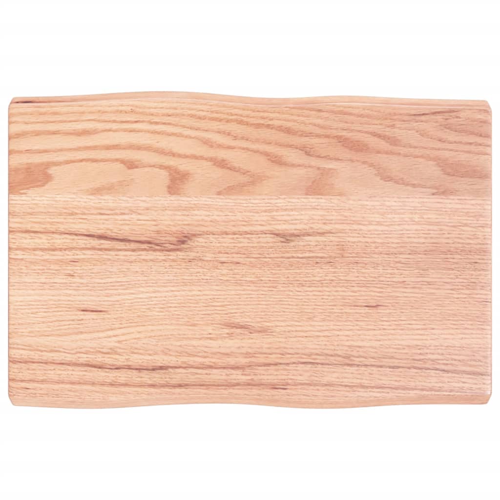 vidaXL Table Top Light Brown 60x40x(2-4) cm Treated Solid Wood Live Edge