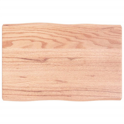 vidaXL Table Top Light Brown 60x40x(2-4) cm Treated Solid Wood Live Edge