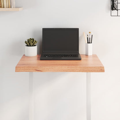 vidaXL Table Top Light Brown 60x40x(2-4) cm Treated Solid Wood Live Edge