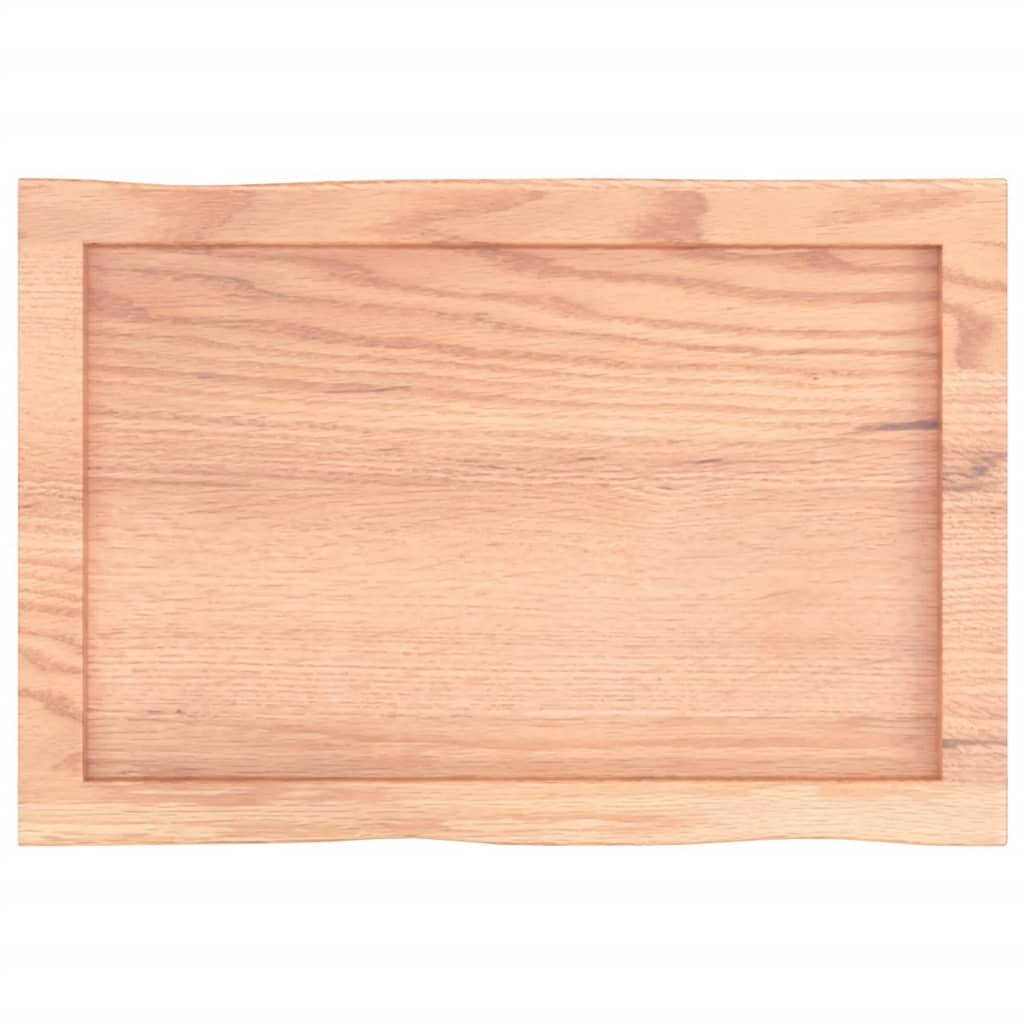 vidaXL Table Top Light Brown 60x40x(2-4) cm Treated Solid Wood Live Edge