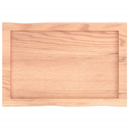 vidaXL Table Top Light Brown 60x40x(2-4) cm Treated Solid Wood Live Edge