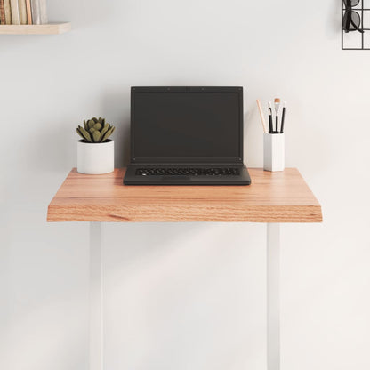 vidaXL Table Top Light Brown 60x50x(2-4) cm Treated Solid Wood Live Edge