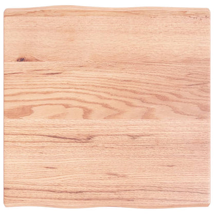 vidaXL Table Top Light Brown 60x60x(2-4) cm Treated Solid Wood Live Edge