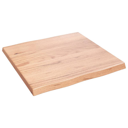 vidaXL Table Top Light Brown 60x60x(2-4) cm Treated Solid Wood Live Edge