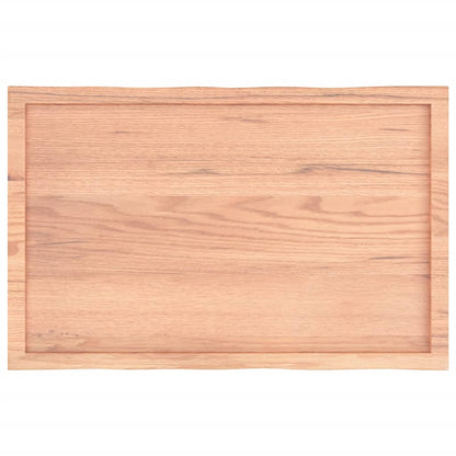vidaXL Table Top Light Brown 100x60x(2-6)cm Treated Solid Wood Live Edge