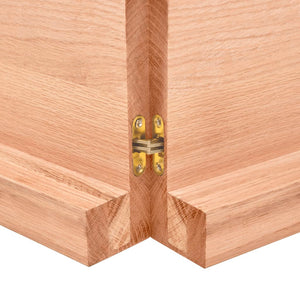 vidaXL Table Top Light Brown 120x40x(2-6)cm Treated Solid Wood Live Edge