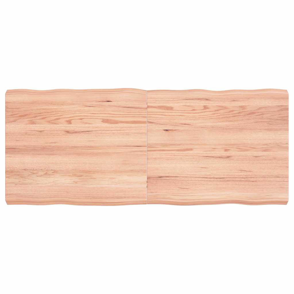 vidaXL Table Top Light Brown 120x50x(2-6)cm Treated Solid Wood Live Edge
