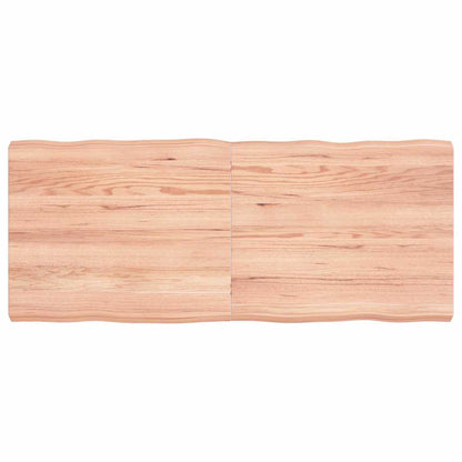 vidaXL Table Top Light Brown 120x50x(2-6)cm Treated Solid Wood Live Edge