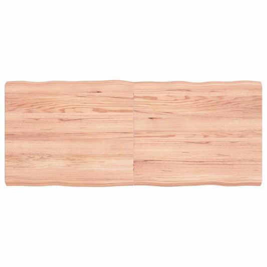 vidaXL Table Top Light Brown 120x50x(2-6)cm Treated Solid Wood Live Edge