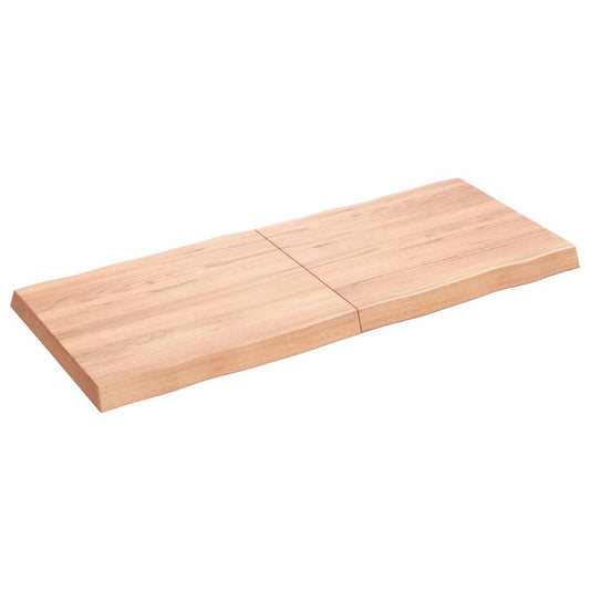 vidaXL Table Top Light Brown 120x50x(2-6)cm Treated Solid Wood Live Edge