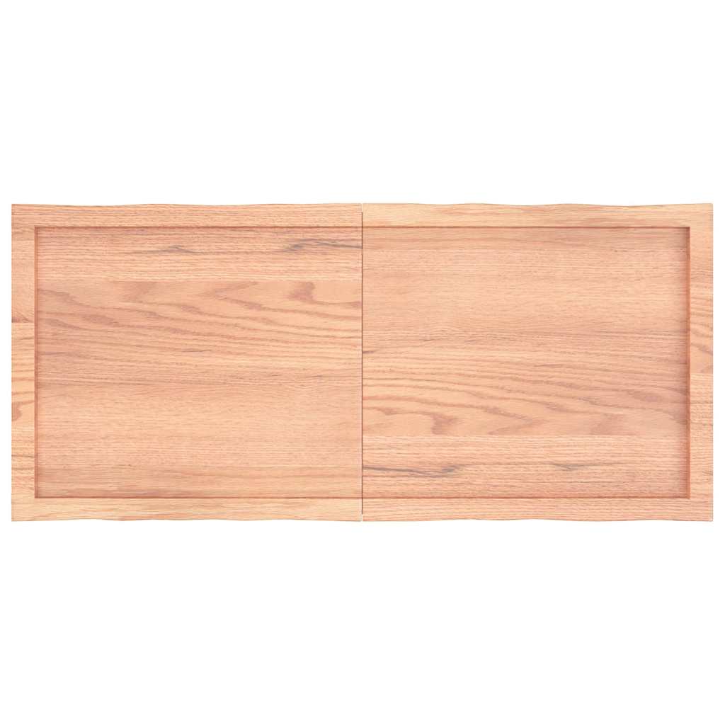 vidaXL Table Top Light Brown 120x50x(2-6)cm Treated Solid Wood Live Edge