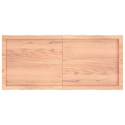 vidaXL Table Top Light Brown 120x50x(2-6)cm Treated Solid Wood Live Edge