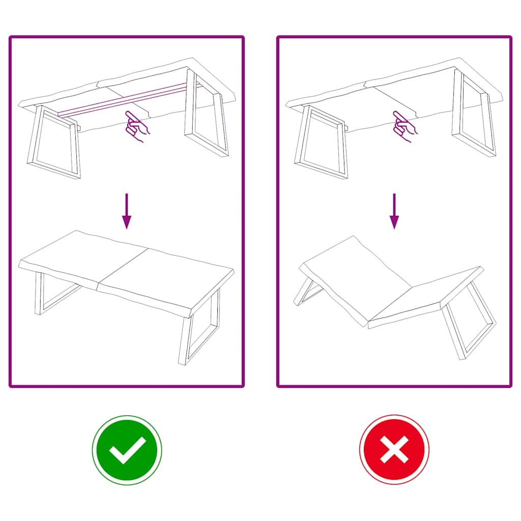 vidaXL Table Top Light Brown 120x50x(2-6)cm Treated Solid Wood Live Edge