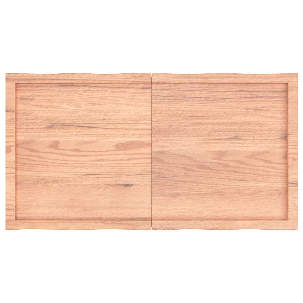 vidaXL Table Top Light Brown 120x60x(2-4)cm Treated Solid Wood Live Edge