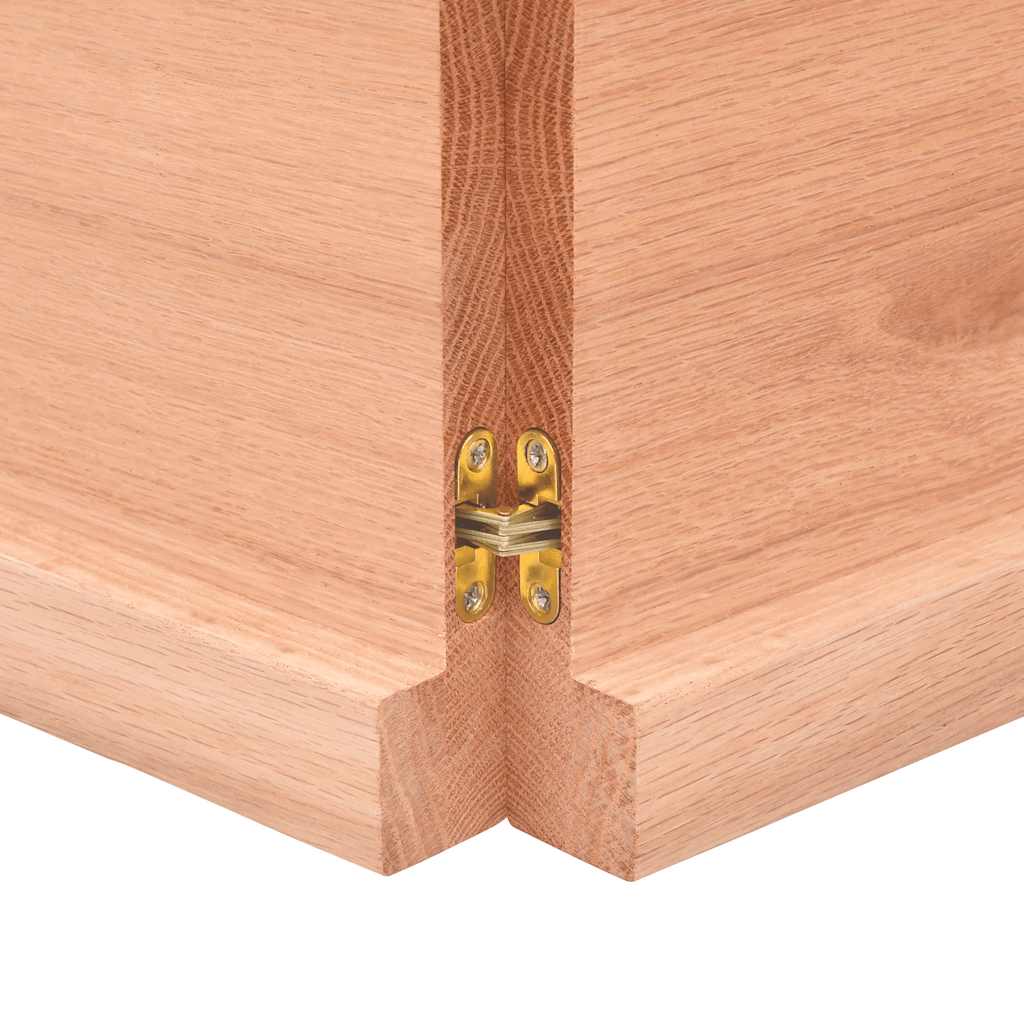 vidaXL Table Top Light Brown 120x60x(2-4)cm Treated Solid Wood Live Edge