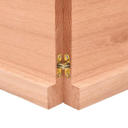 vidaXL Table Top Light Brown 120x60x(2-4)cm Treated Solid Wood Live Edge