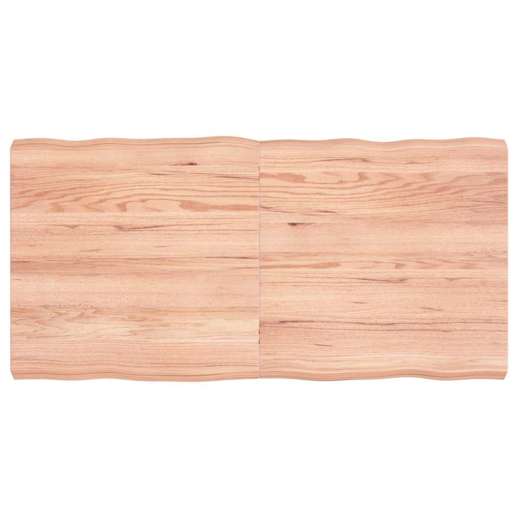 vidaXL Table Top Light Brown 120x60x(2-6)cm Treated Solid Wood Live Edge