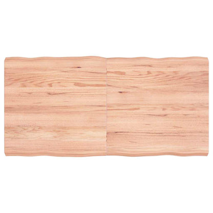 vidaXL Table Top Light Brown 120x60x(2-6)cm Treated Solid Wood Live Edge