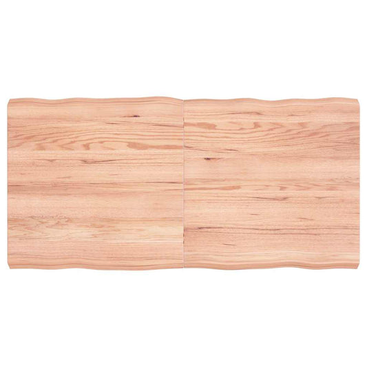 vidaXL Table Top Light Brown 120x60x(2-6)cm Treated Solid Wood Live Edge