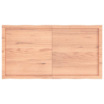vidaXL Table Top Light Brown 120x60x(2-6)cm Treated Solid Wood Live Edge